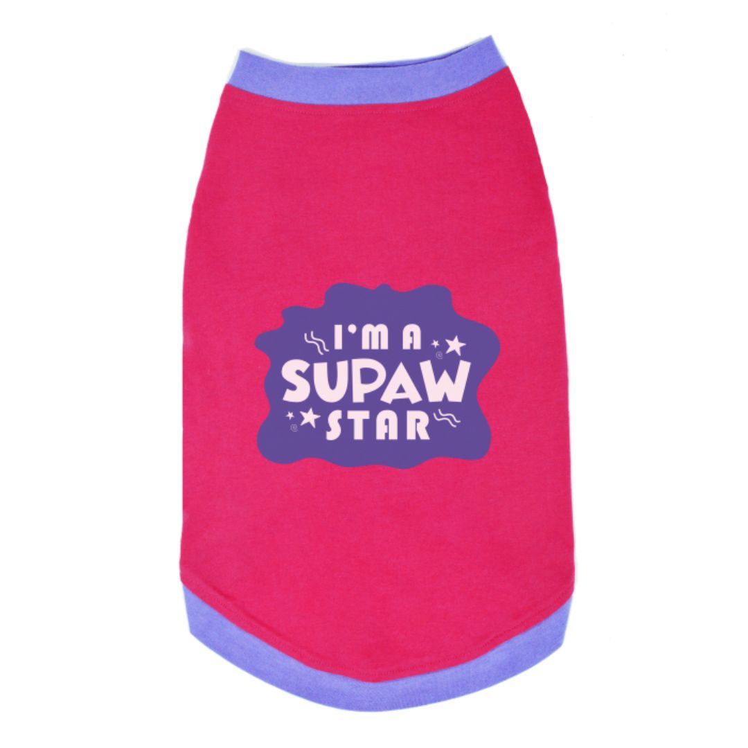 Magenta Dog T-Shirt - Sleeveless