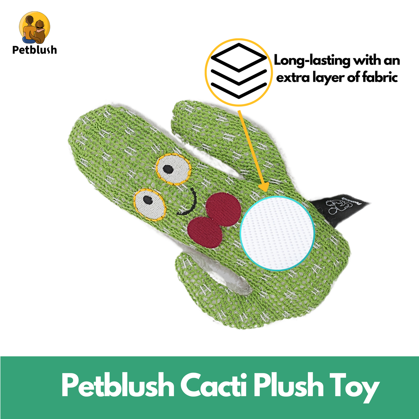 Petblush Cacti Cuddles Plush Toy for Dogs & Cats