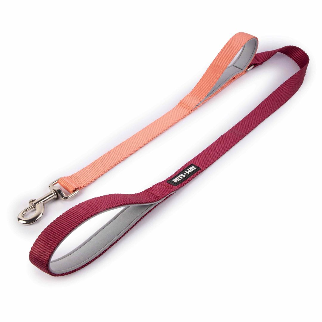 Wine & Peach - Traffic / Dual Handle Leash