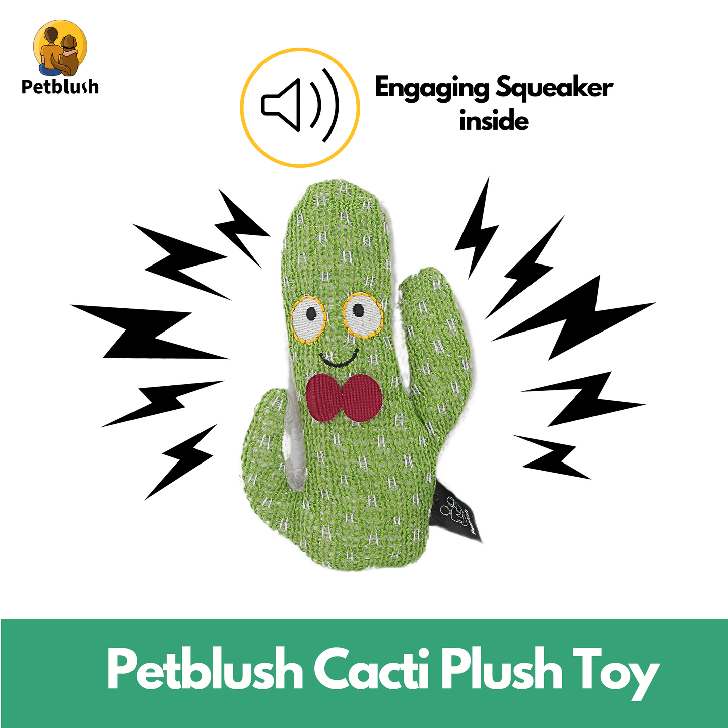 Petblush Cacti Cuddles Plush Toy for Dogs & Cats