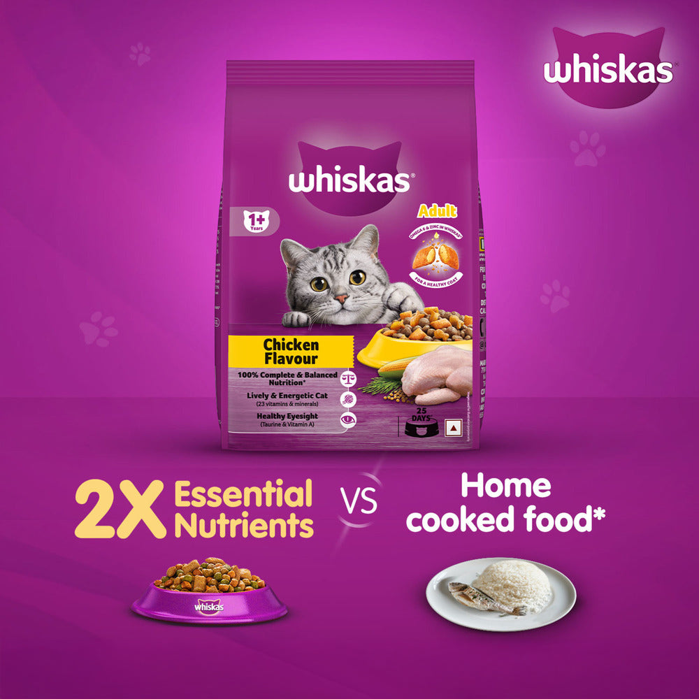 Whiskas Chicken Dry Food For Adult Cat