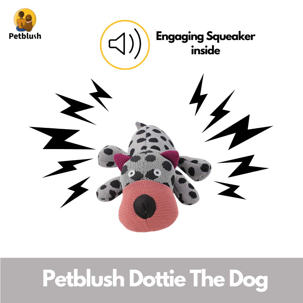Petblush Dottie The Dog Plush Toy for Dogs & Cats