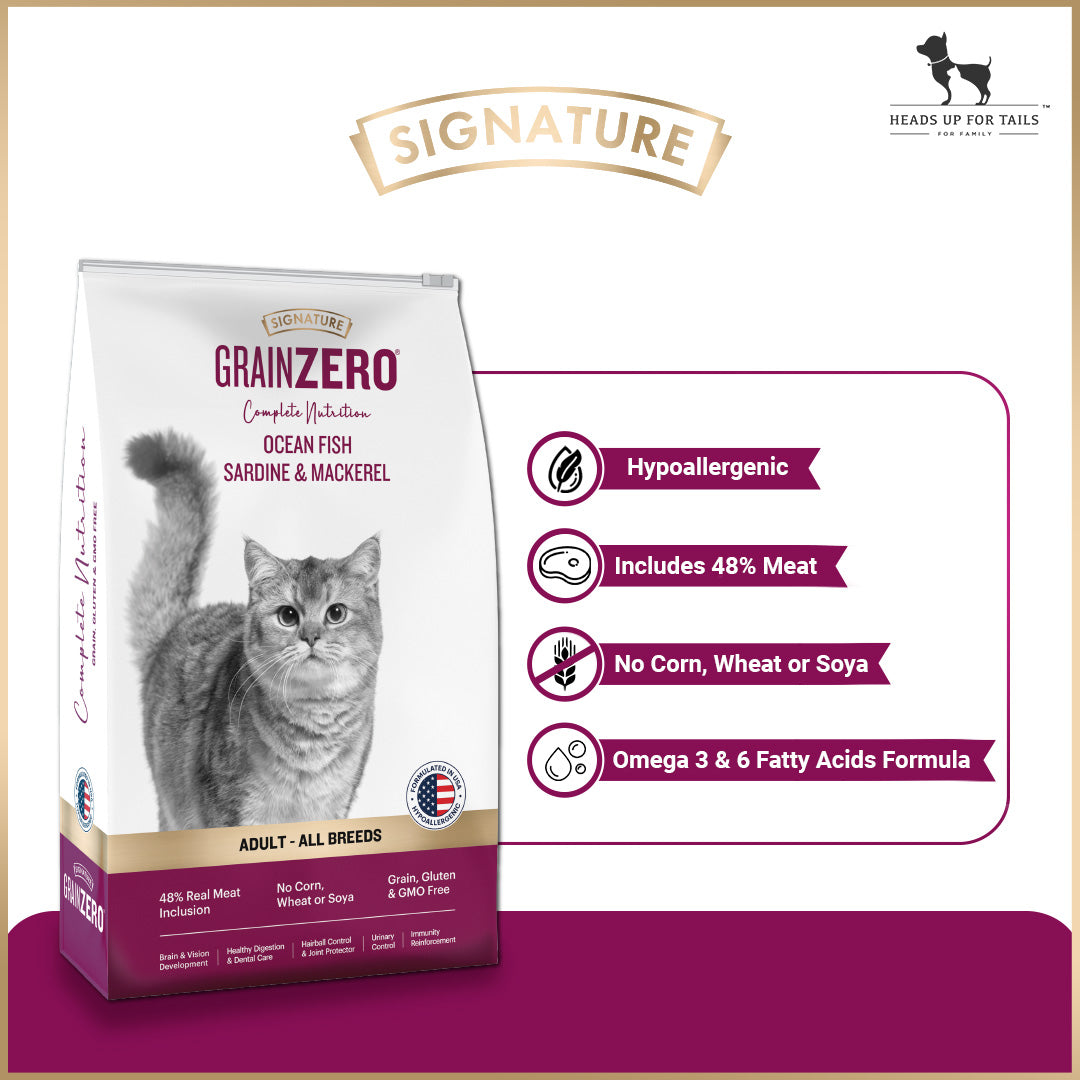 Signature Grain Zero Adult Dry Cat Food (All Breed Formula)