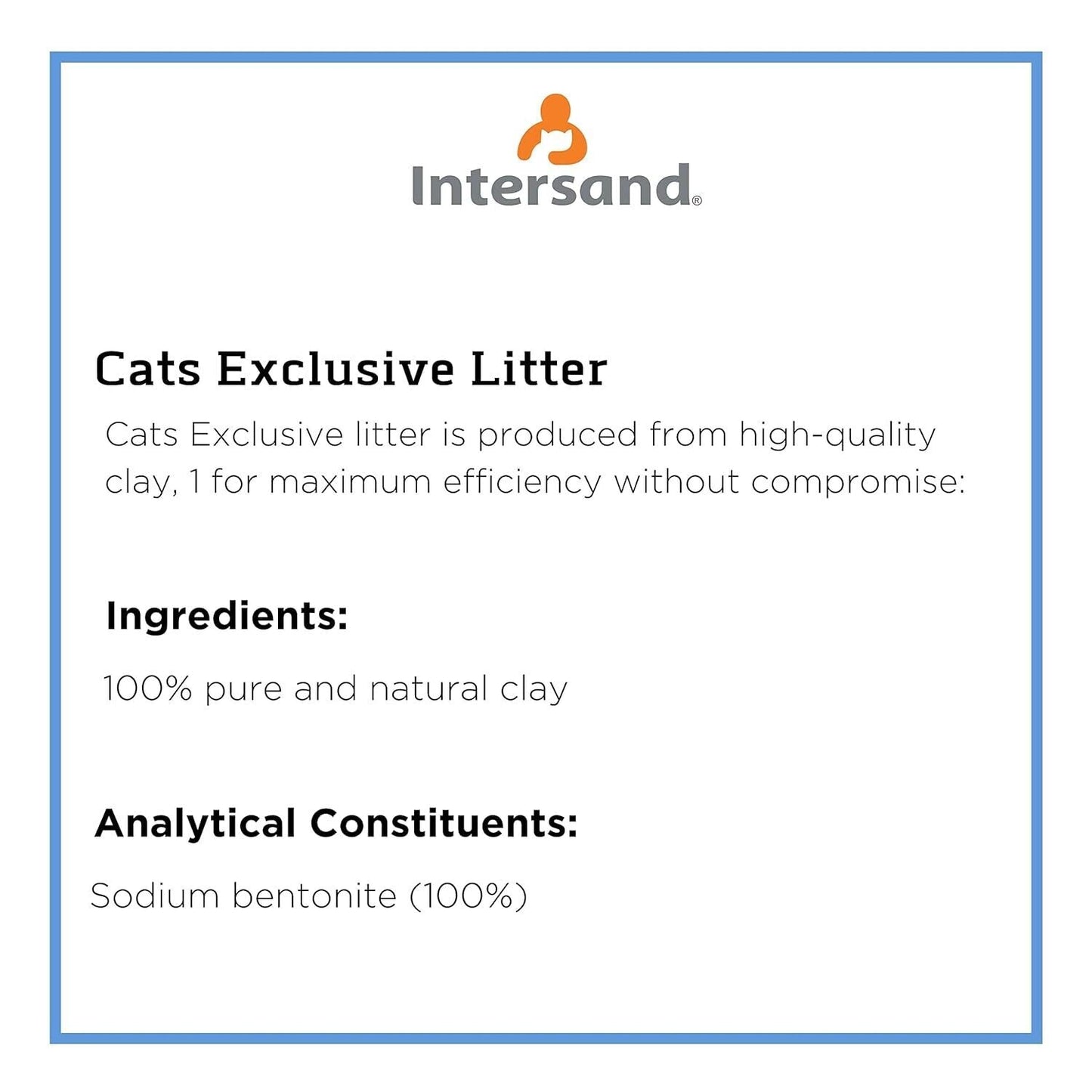 Intersand Cat Exclusive Scoopable Clumping Cat Litter - 10 kg