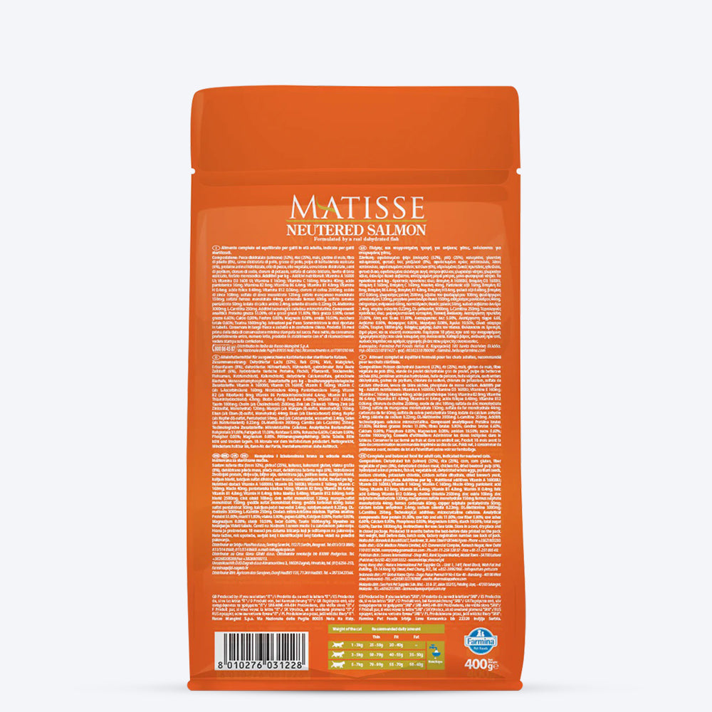 Farmina Matisse Premium Salmon Dry Cat Food for Neutered Cats - 1.5 kg