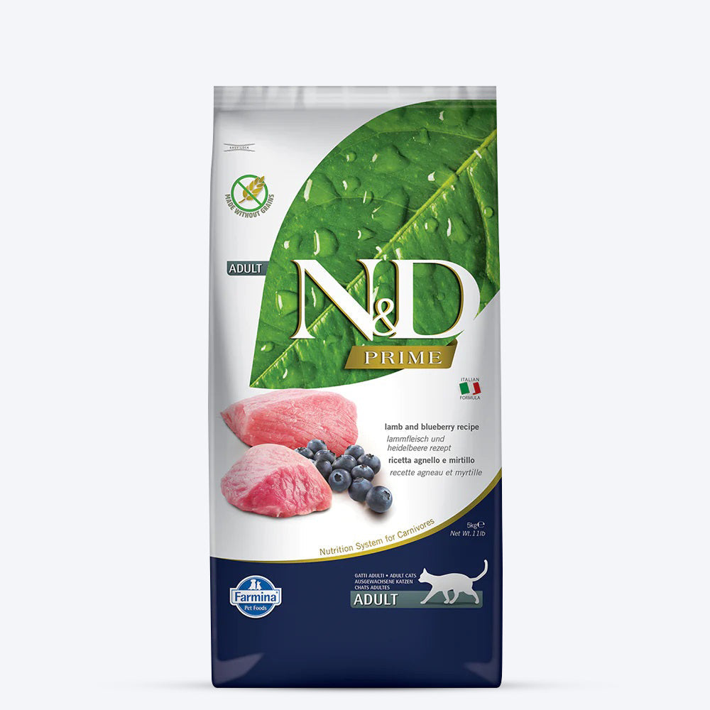 Farmina N&D Lamb & Blueberry Grain Free Adult Dry Cat Food