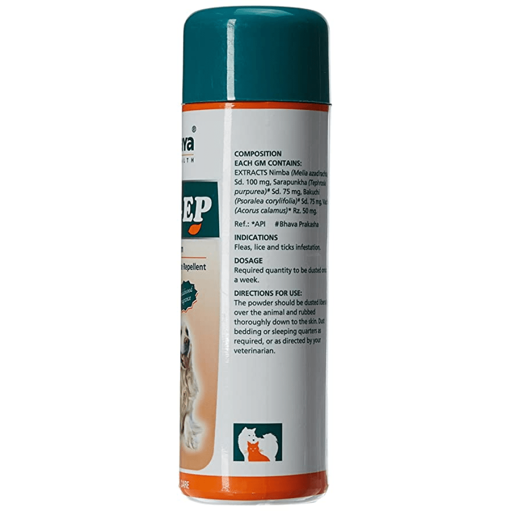 Himalaya Erina EP Tick & Flea Shampoo (Lemon Fragrance) and Tick & Flea Dusting Powder for Dogs and Cats Combo