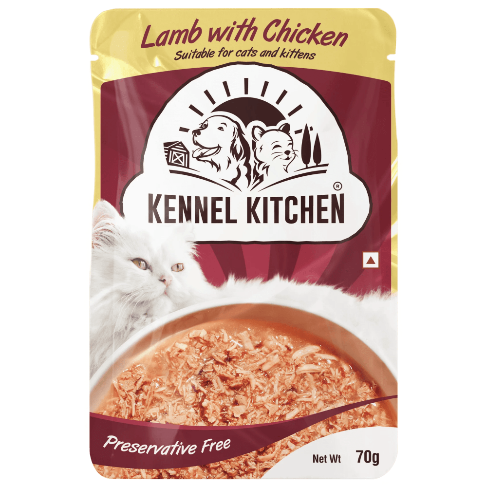 Kennel Kitchen Lamb with Chicken Shreds in Gravy Kitten and Adult Cat Wet Food (All Life Stage)