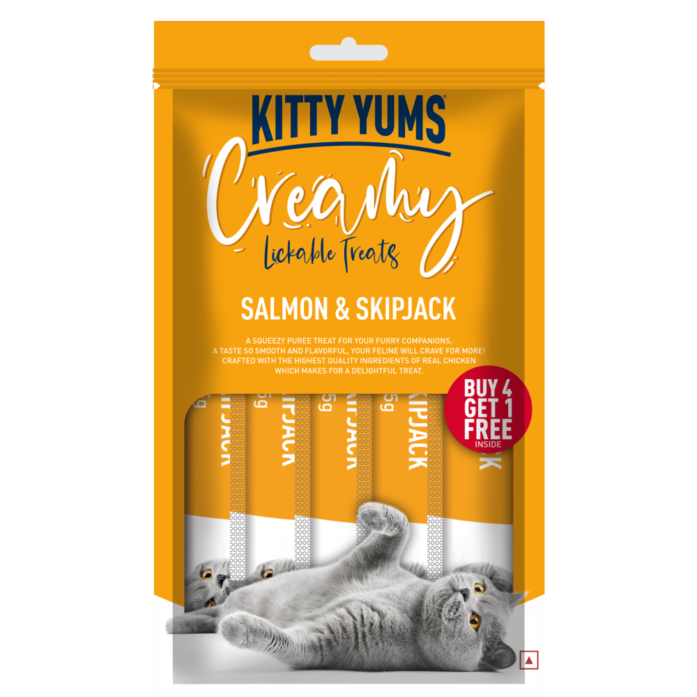 Kitty Yums Salmon & Skipjack Creamy Cat Treats
