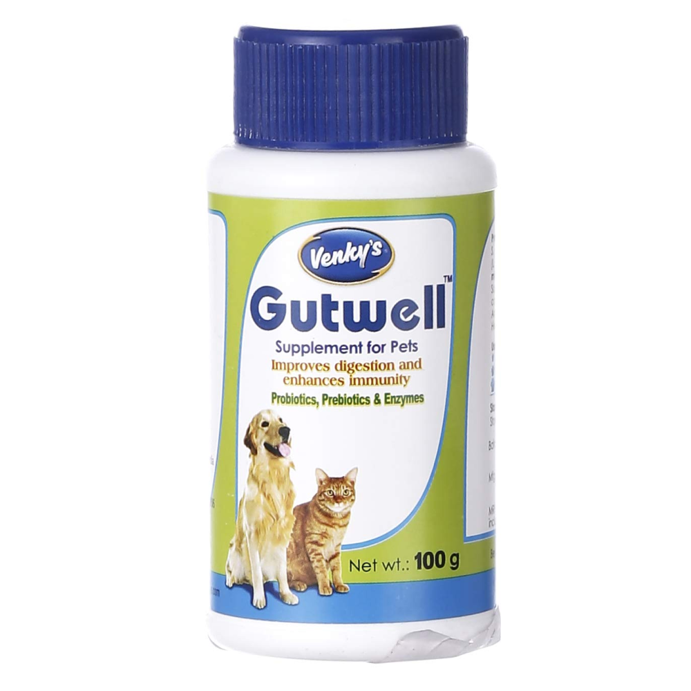 Gutwell Probiotic Powder (100g) & Herbatake Pet Liver Tonic (100ml) Combo for Dogs & Cats