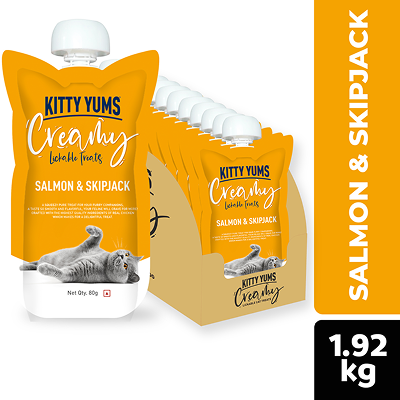 Kitty Yums Lickable Salmon & Skipjack Creamy Cat Treat