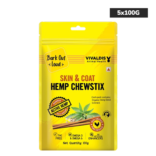 Bark Out Loud Skin & Coat Hemp Chew Stix for Dogs and Cats