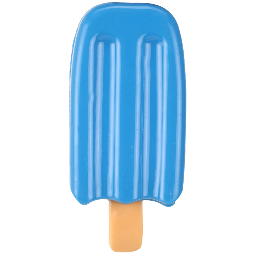 Basil Ice Cream Shaped Cool Lick Silicon Toy for Dogs (Blue)