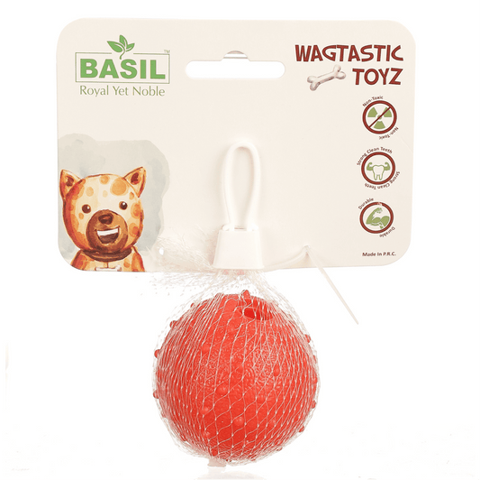 Basil Rubber Ball With Bell Toy for Dogs
