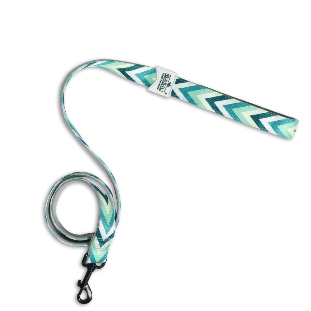 Basil Printed Leash for Dogs and Cats (Green)
