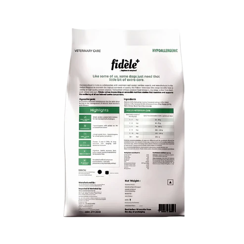FIDELE PLUS HYPOALLERGINIC DRY FOOD