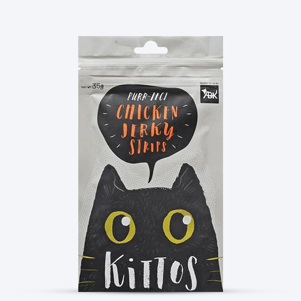 Kittos Purr-Fect Chicken Jerky Strips Cat Treats - 35 g