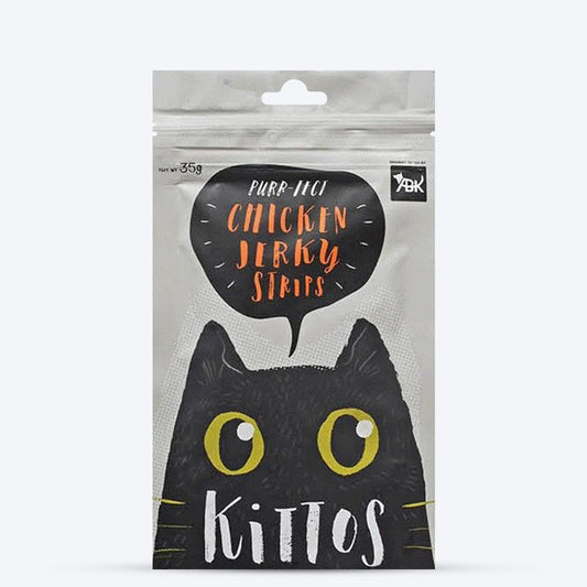 Kittos Purr-Fect Chicken Jerky Strips Cat Treats - 35 g
