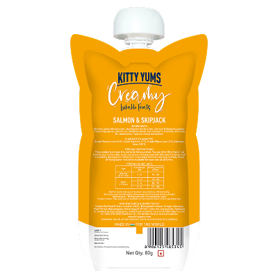 Kitty Yums Lickable Salmon & Skipjack Creamy Cat Treat