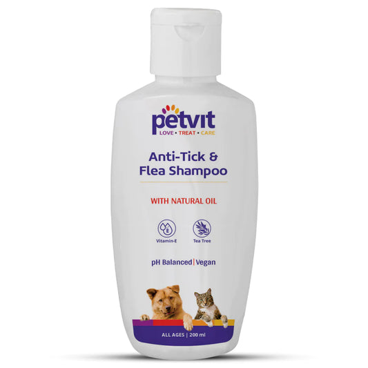 Petvit Anti Tick Flea Larvae Lice Mosquito Shampoo for Dogs and Cats