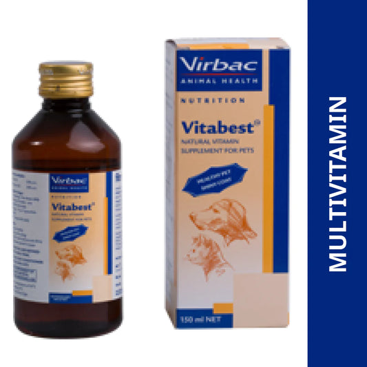 Virbac Vitabest Multi Vitamin Supplement for Dogs and Cats (150ml)