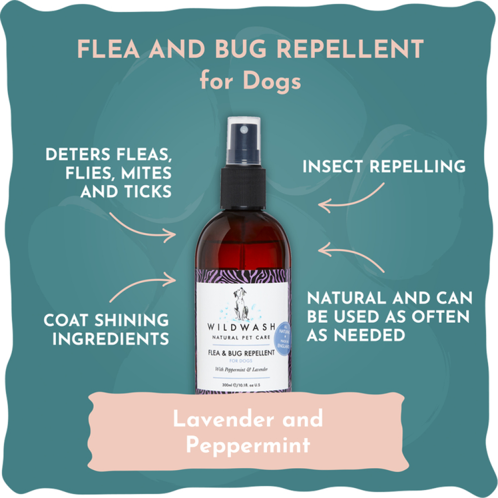 WildWash Flea and Bug Repellent with Lavender and Peppermint for Dogs