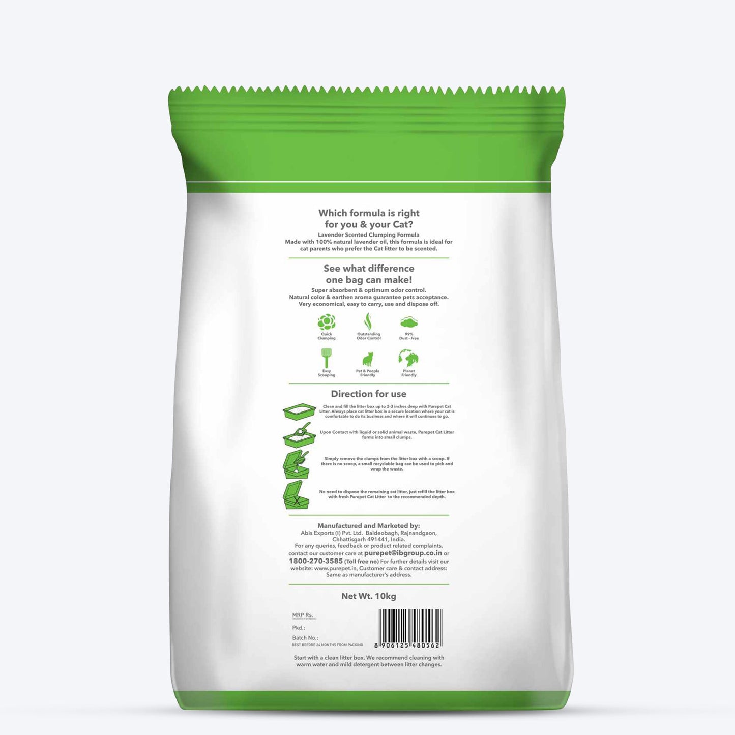 Purepet Lavender Scented Clumping Cat Litter