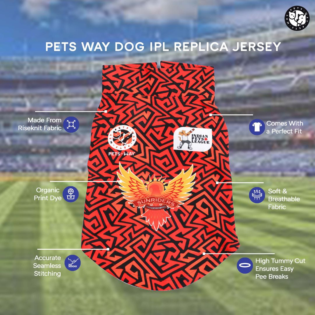 Sun Riders Hyderabad - SRH IPL Dog Jersey