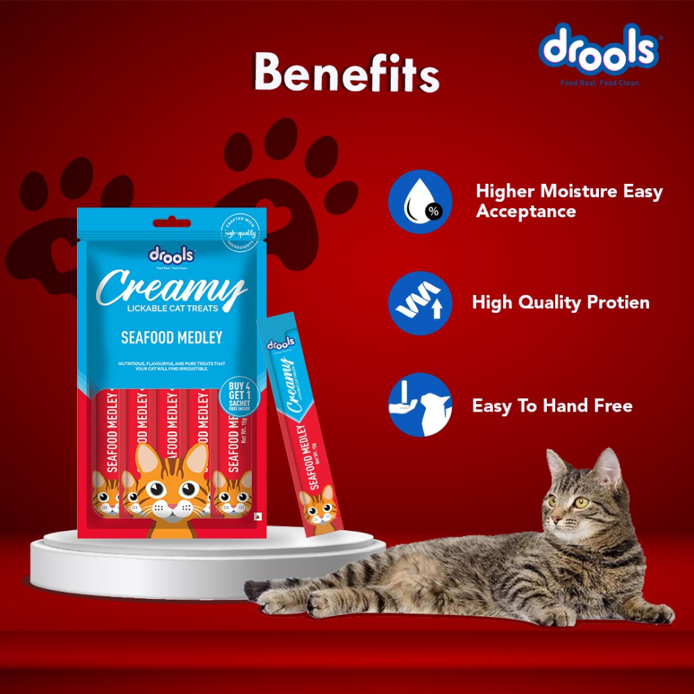 Drools Seafood Medley Creamy Cat Treats