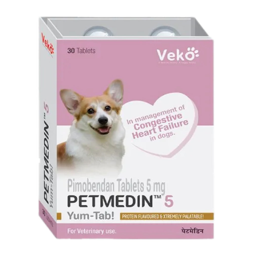 Veko Petmedin 5mg (Pimobendan) Tablet for Dogs (pack of 30 tablets)