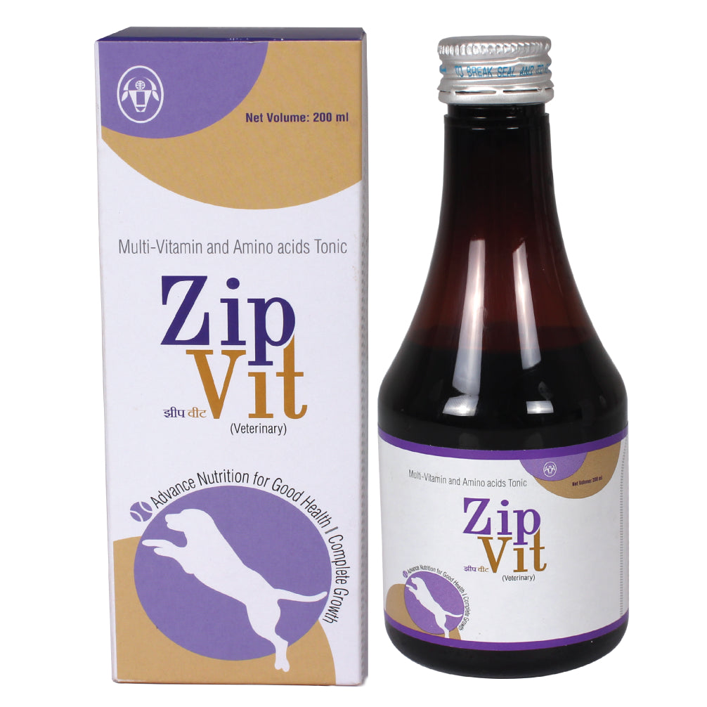 Intas Zipvit Multi Vitamin Supplement for Dogs and Cats (200ml)