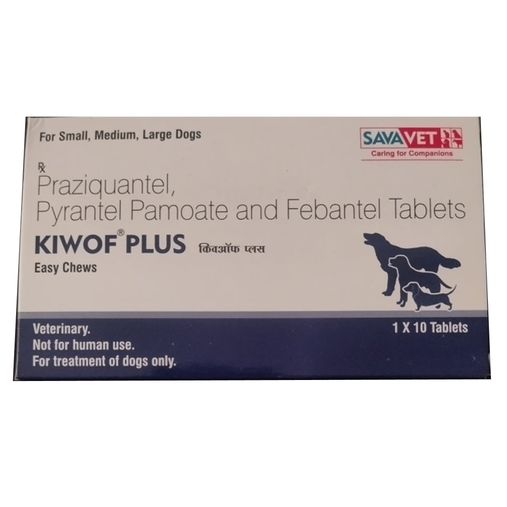 Savavet Kiwof Plus Dog Deworming Tablet (pack of 10 tablets)
