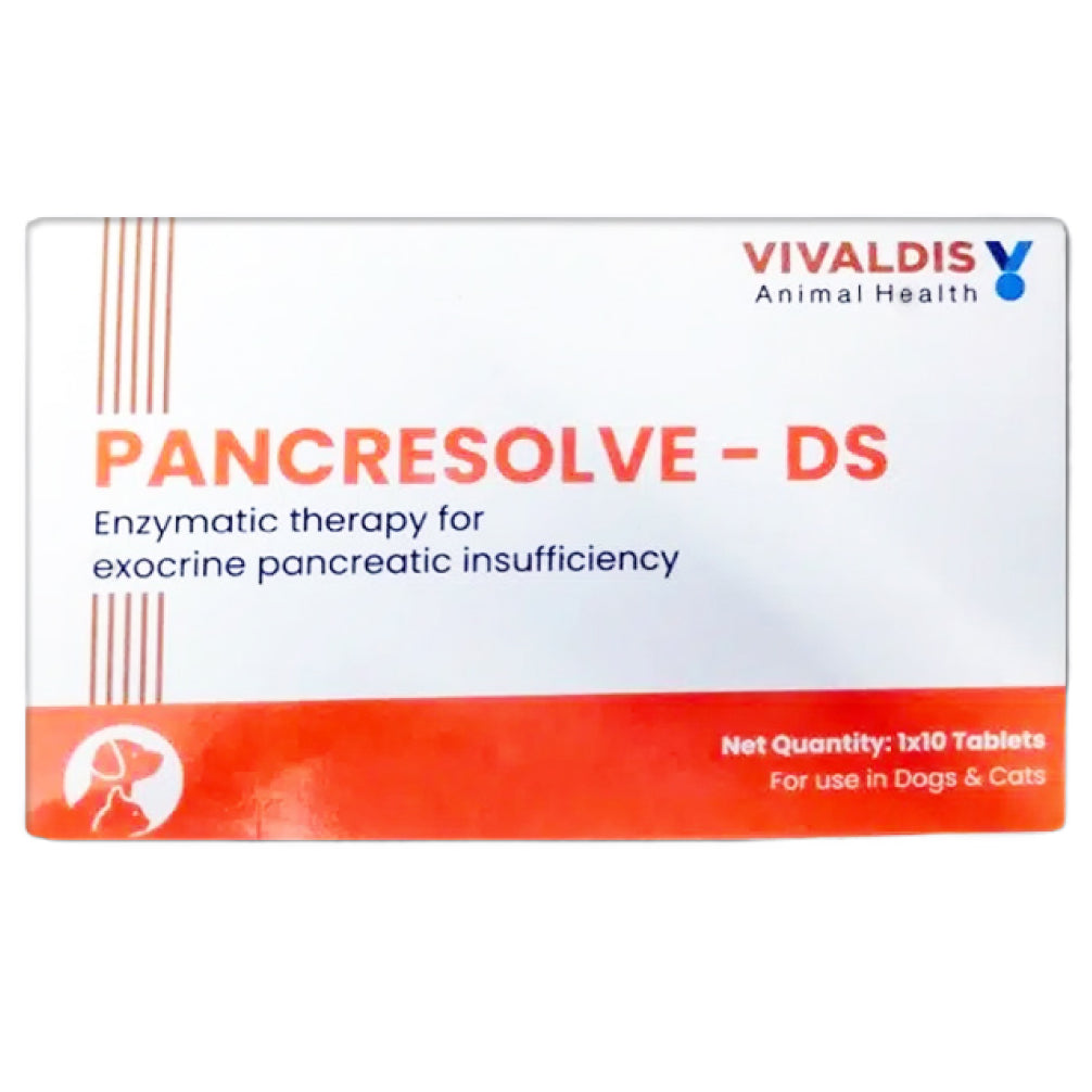 Vivaldis Pancresolve DS Tablets for Dogs and Cats (10 Tablets)