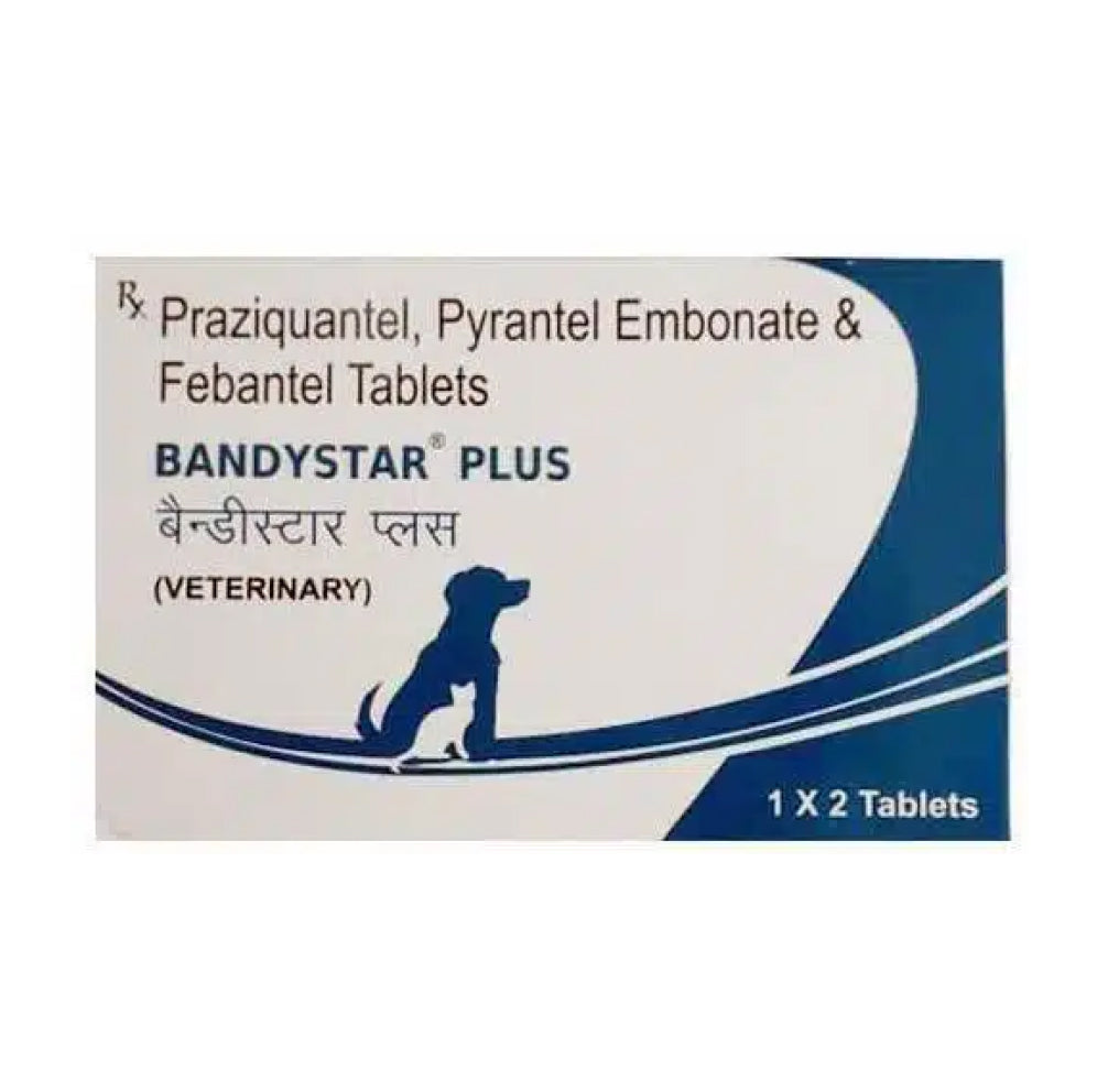 Mankind Bandystar Plus Deworming Tablets for Dogs (pack of 2 tablets)