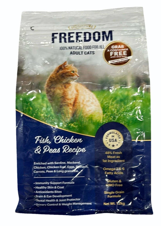 Freedom Fish, Chicken & Peas Adult Cat Dry Food – 1.2 Kg