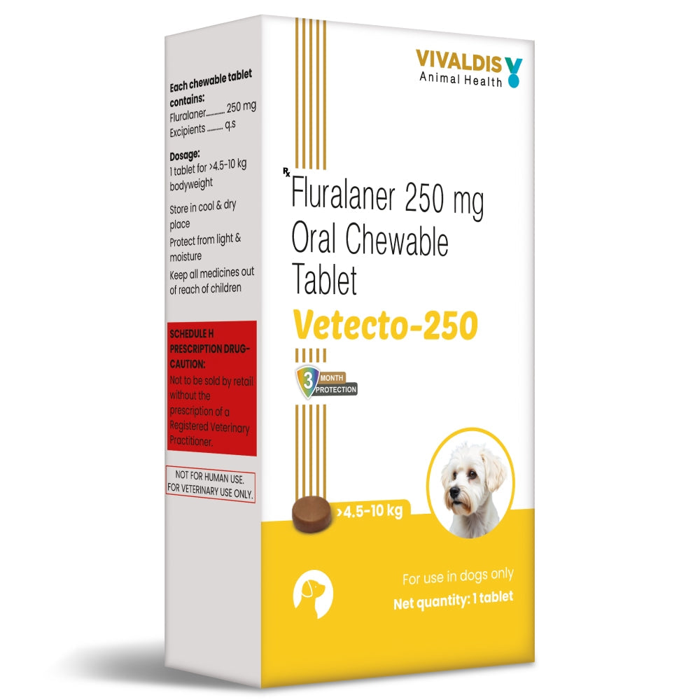 Vivaldis Vetecto 250 (Fluralaner) for Dogs (1 Chewable tab)