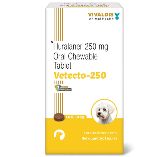 Vivaldis Vetecto 250 (Fluralaner) for Dogs (1 Chewable tab)