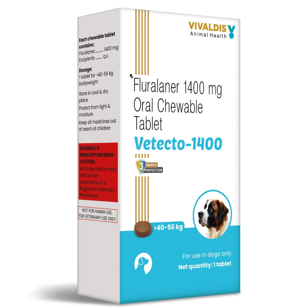 Vivaldis Vetecto 1400 (Fluralaner) for Dogs (1 Chewable tab)
