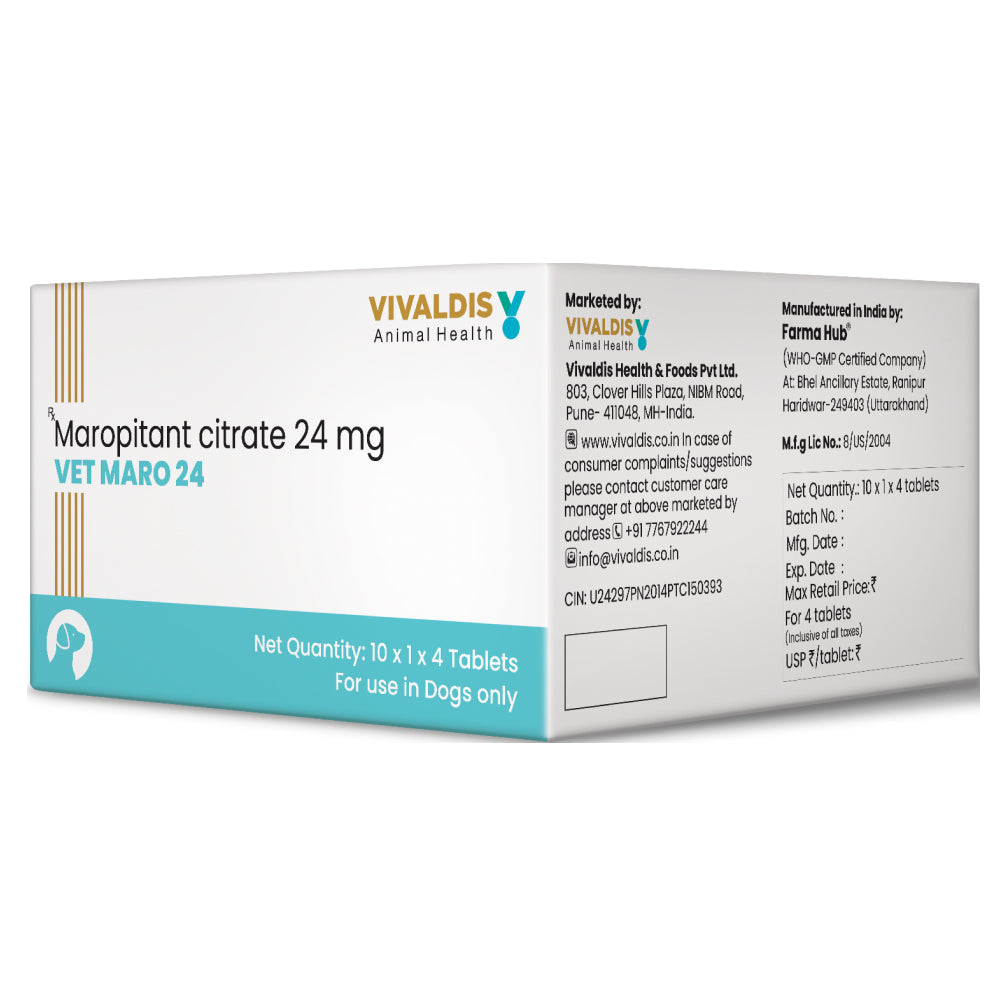 Vivaldis Vet Maro 24mg Tablets for Dogs (pack of 4 Tablets)
