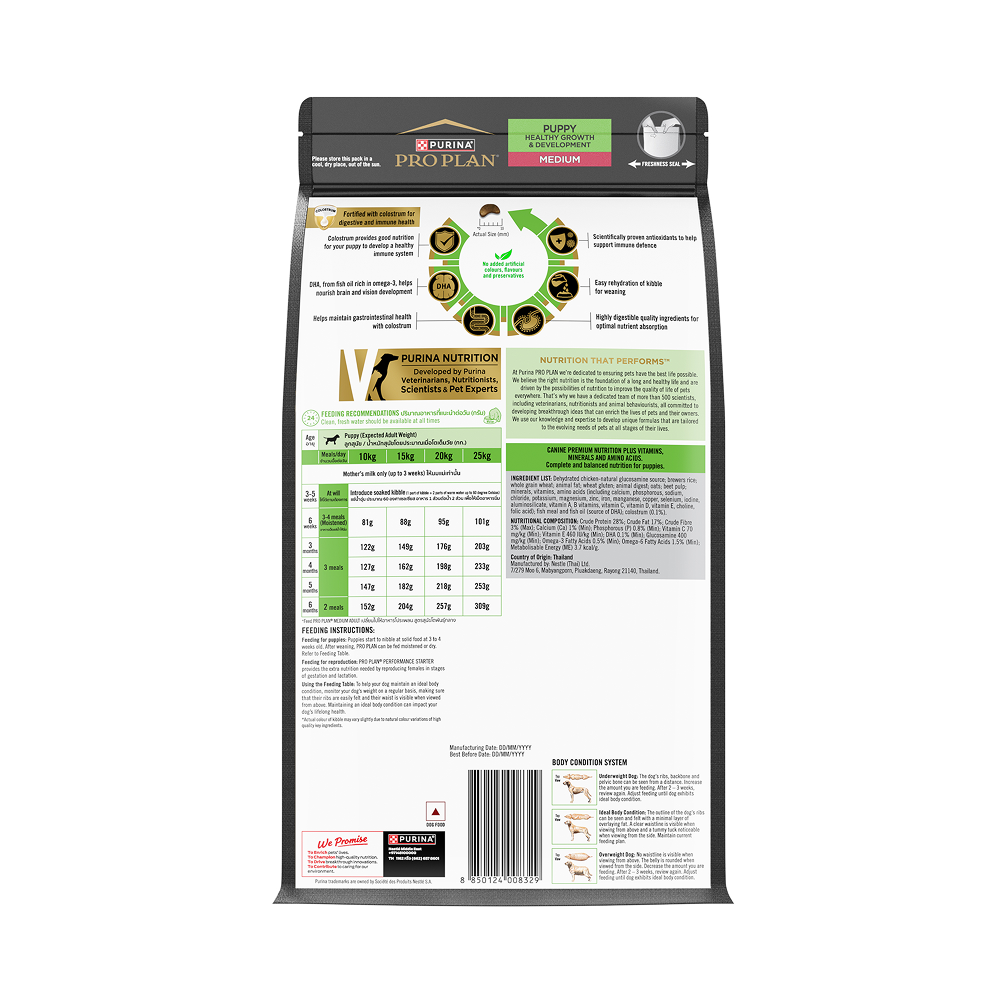Purina Pro Plan Chicken Medium Breed Puppy Dog Dry Food (New Improved Formula)
