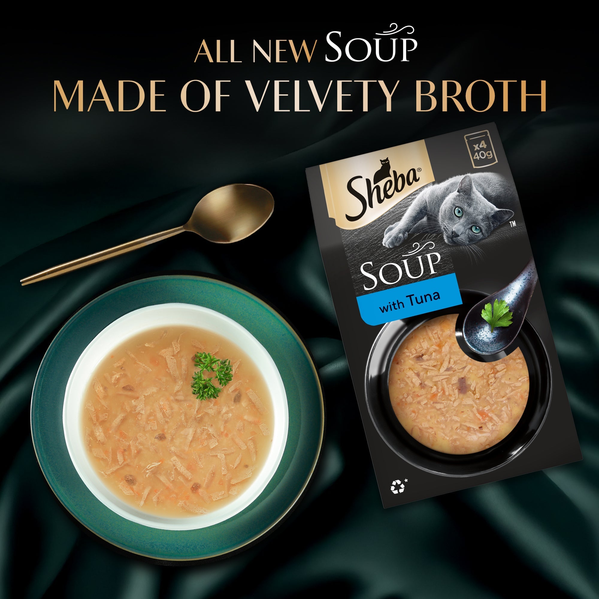 Sheba Soup with Tuna Adult Cat Wet Food