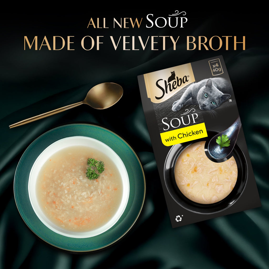 Sheba Soup with Chicken Adult Cat Wet Food