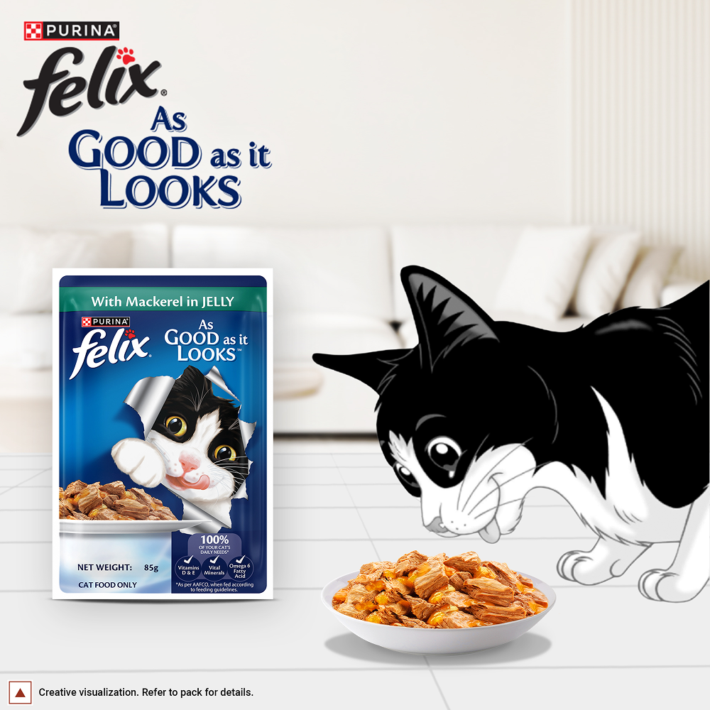 Purina Felix with Mackerel in Jelly Complete and Balanced Adult Cat Wet Food