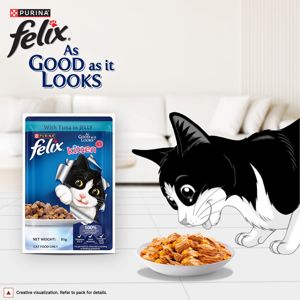 Purina Felix with Tuna in Jelly Complete and Balanced Kitten Wet Food