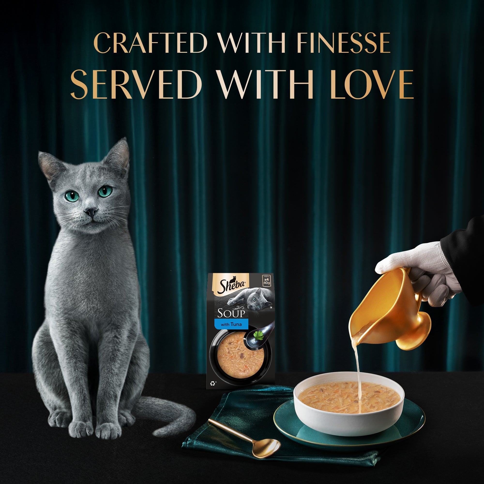 Sheba Soup with Tuna Adult Cat Wet Food