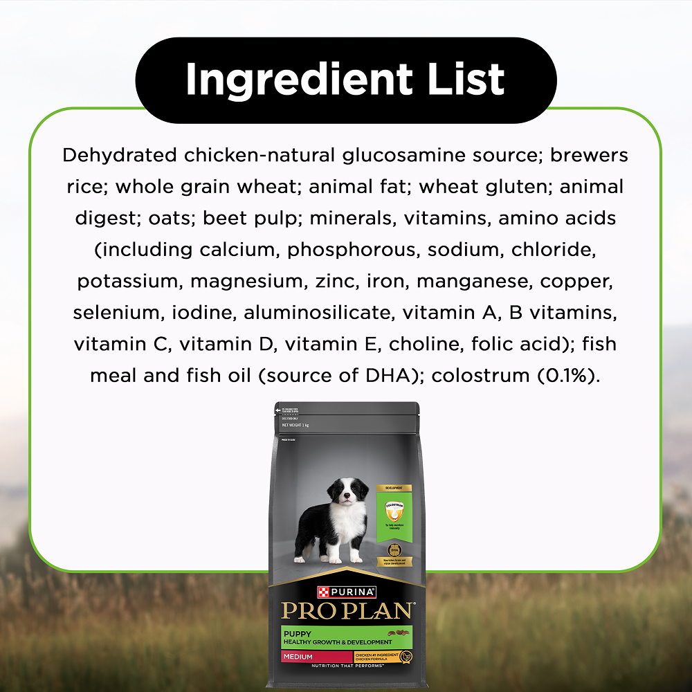 Purina Pro Plan Chicken Medium Breed Puppy Dog Dry Food (New Improved Formula)