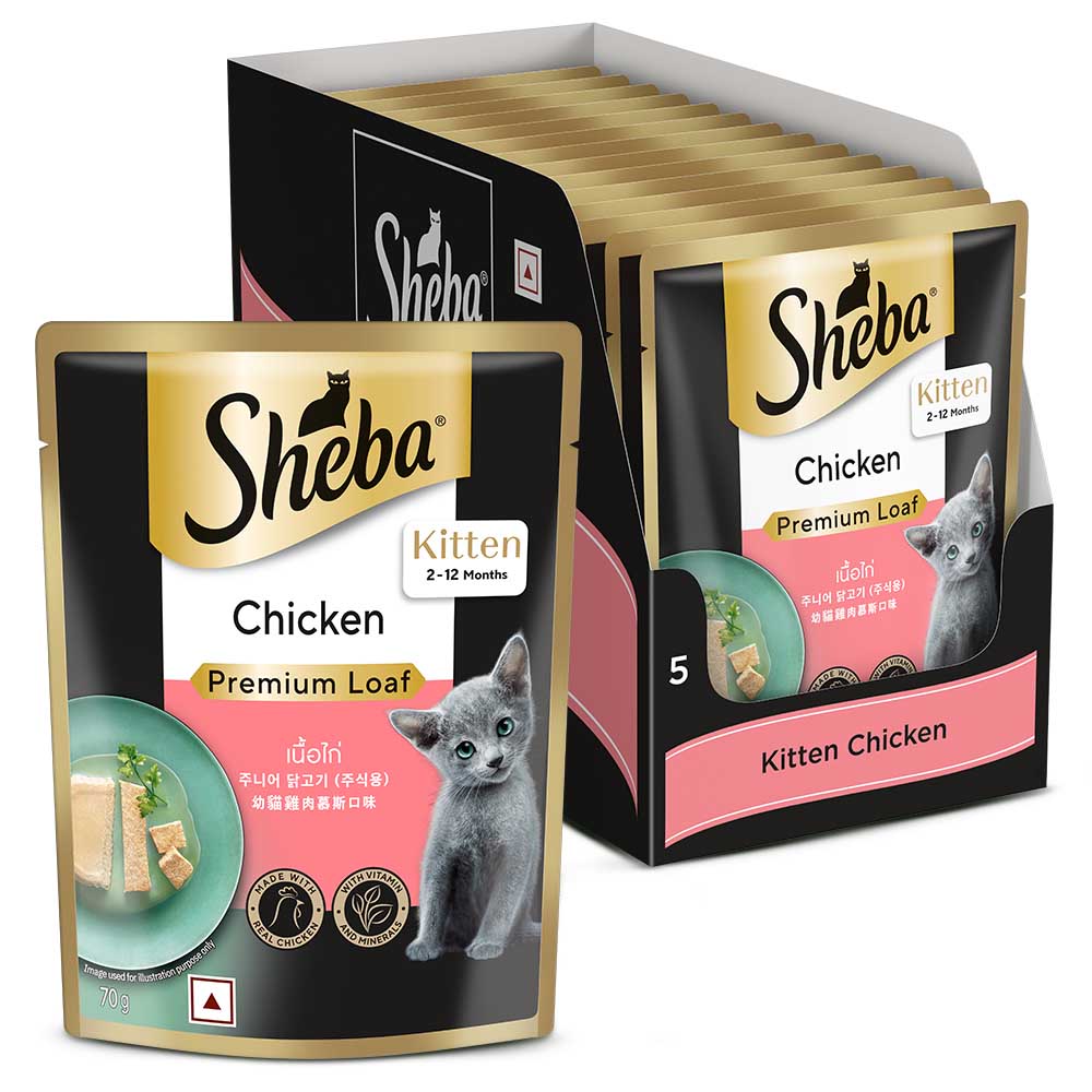 Sheba Chicken Loaf Rich Premium Kitten (2 to 12 Months) Fine Cat Wet Food
