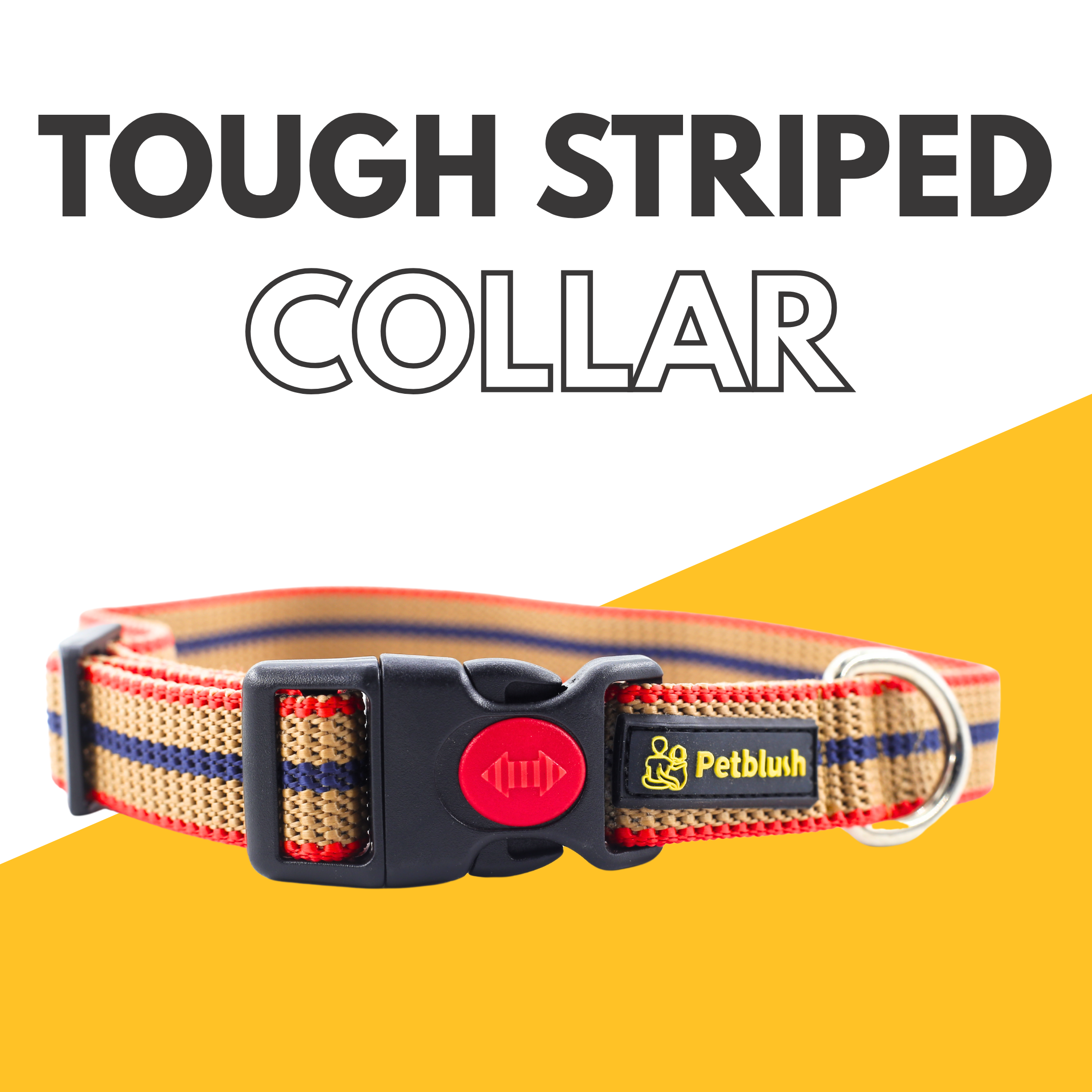Petblush Tough Striped Collars For Dogs