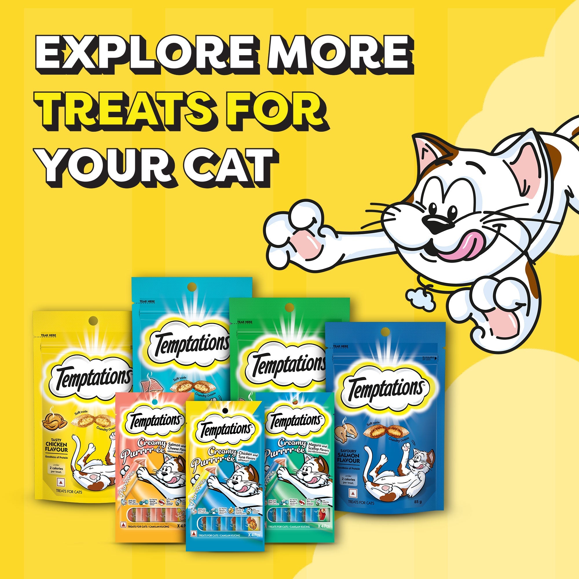 Temptations Savoury Salmon Flavour Cat Treats