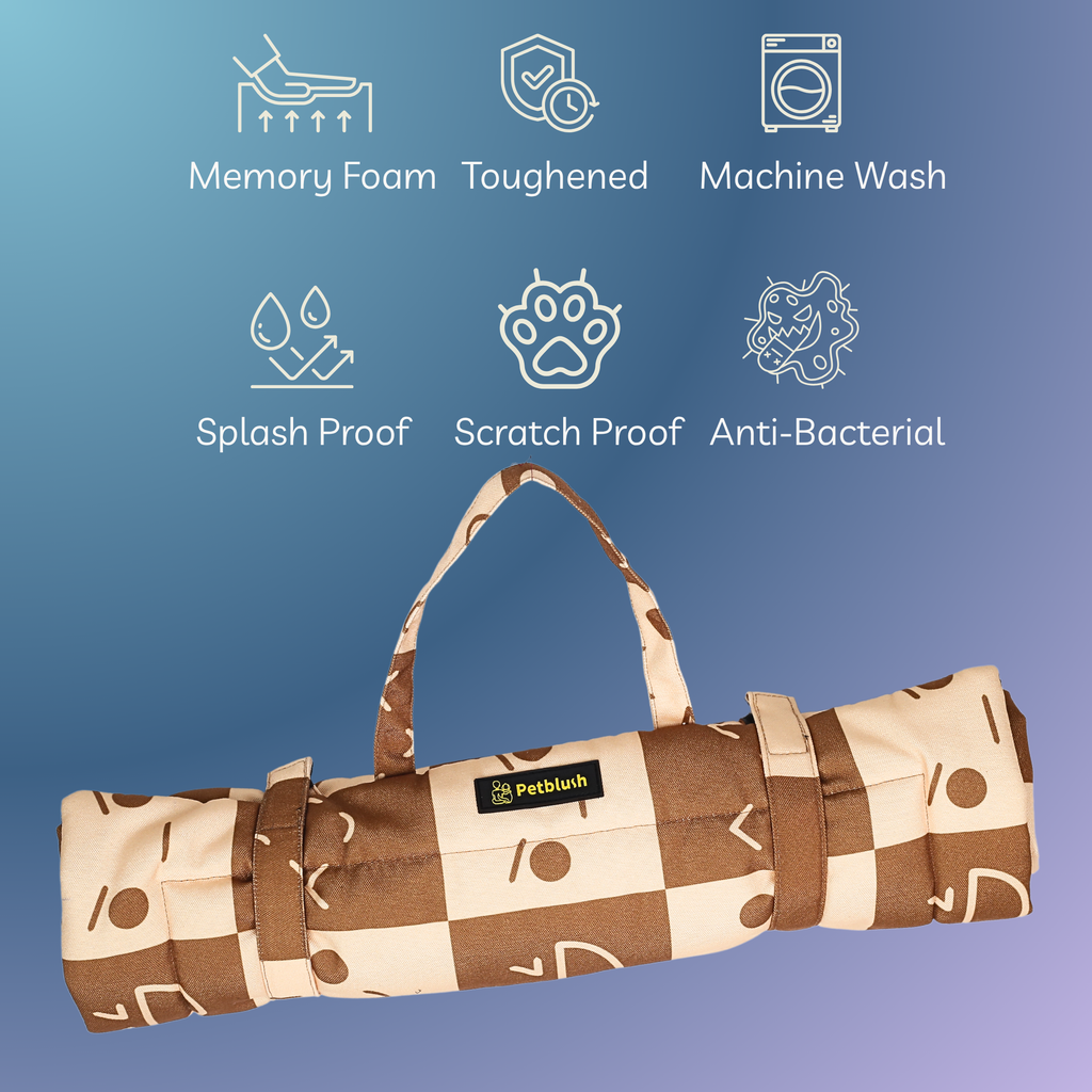 Petblush Emoji Foldable Travel Mat For Dogs and Cats